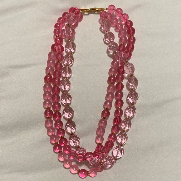 Napier Jewelry - Vintage Napier Elegant Pink Beaded Necklace